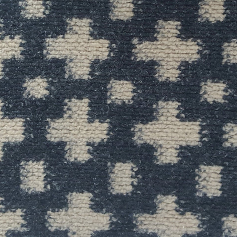Wool Sweater Knit Cross Pattern Navy Beige