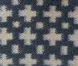 Wool Sweater Knit Cross Pattern Navy Beige