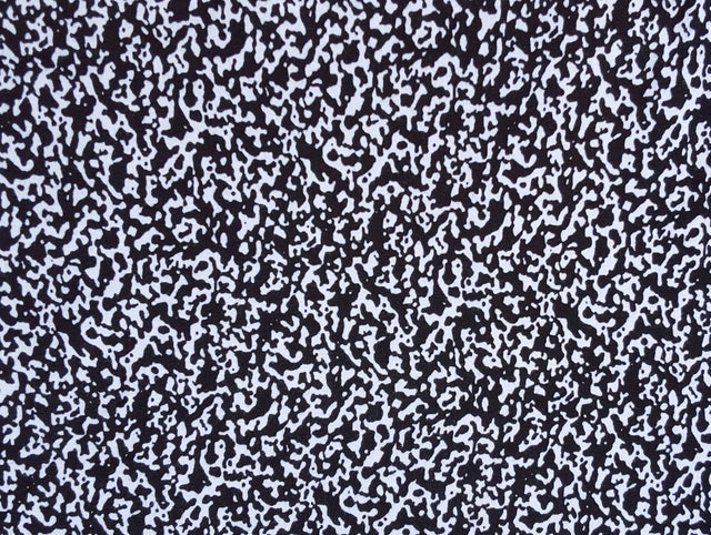 Cotton Rib Knit Black White Camouflage
