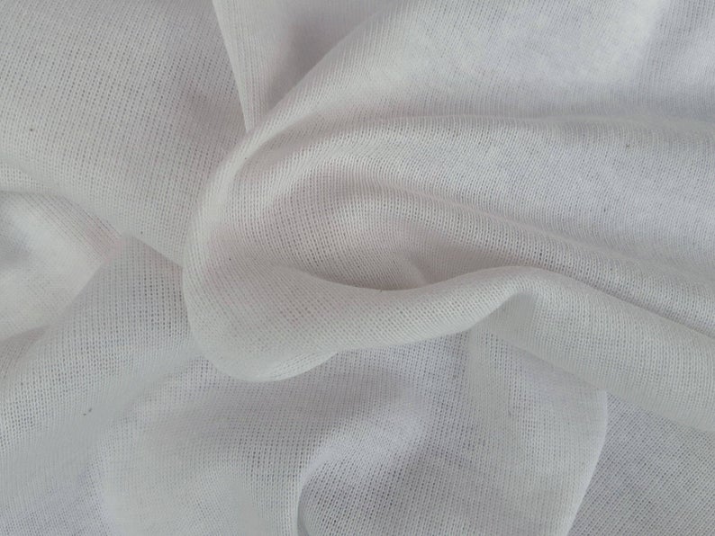 Rib Knit Off White Tubular Cotton Blend
