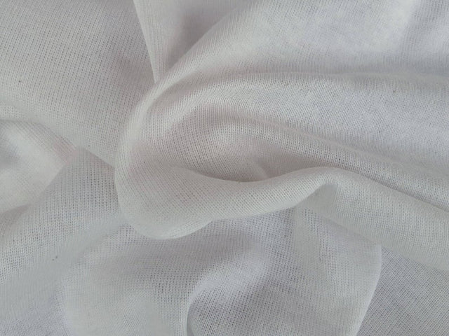 Rib Knit Off White Tubular Cotton Blend
