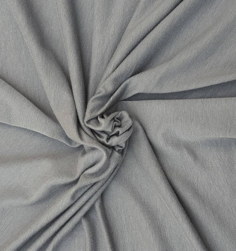Bamboo Cotton Spandex Jersey Smoke