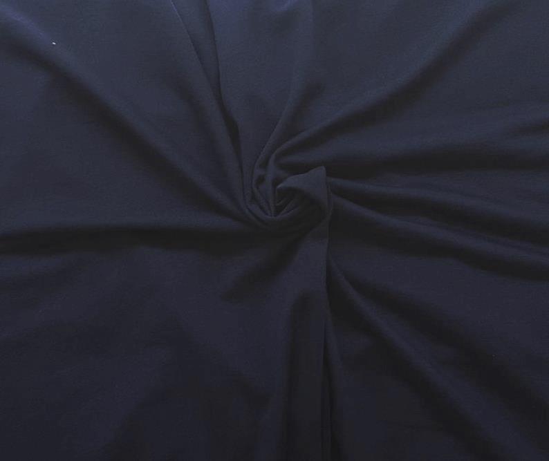French Terry Dark Navy Modal Cotton Spandex