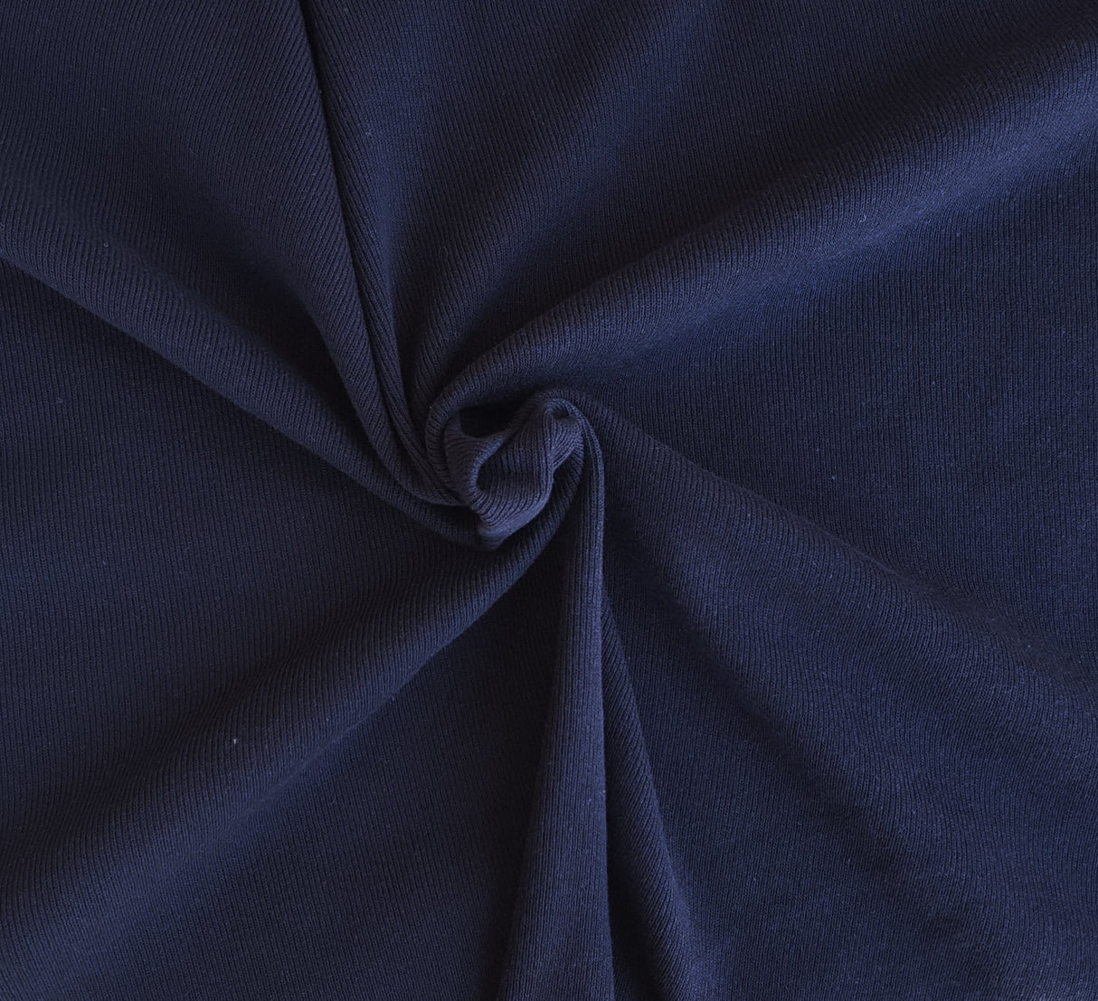 Rib Knit Navy Recycled Cotton Poly