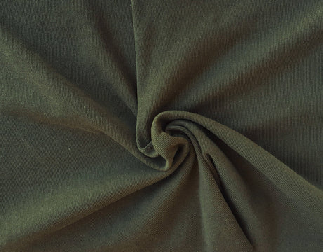 Recycled Cotton Poly Rib Knit Army Green