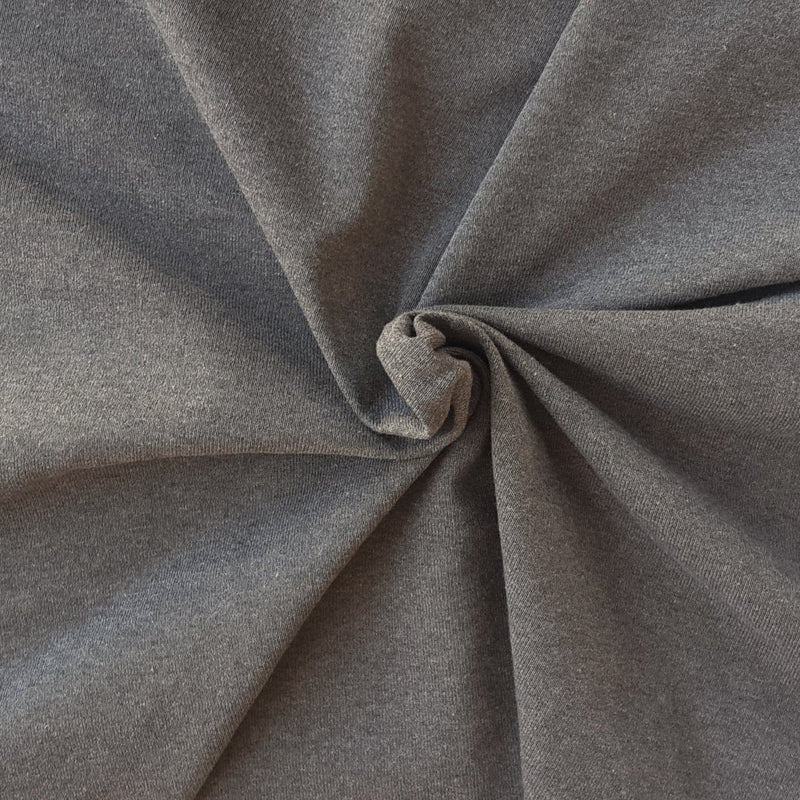 Gray Recycled Cotton Poly Jersey Knit