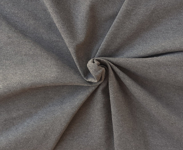 Gray Recycled Cotton Poly Jersey Knit