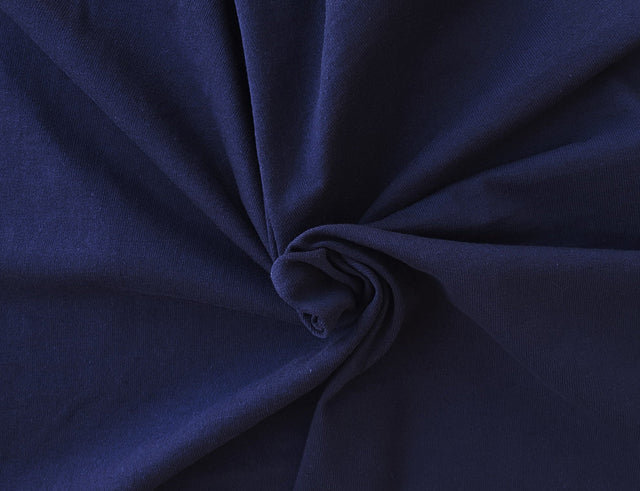 Navy Recycled Cotton Poly Jersey Knit