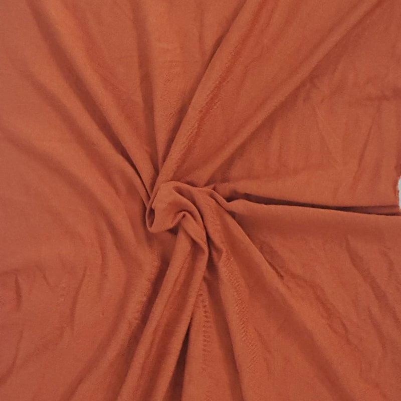 1 Yard Rust Bright Bamboo Spandex Jersey Knit Fabric Ultra Soft Material for Apparel 60 Inch Width