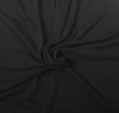 Cotton Brushed French Terry Knit Black
