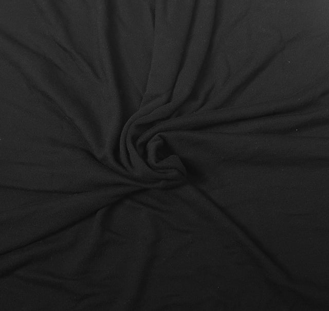 Cotton Brushed French Terry Knit Black