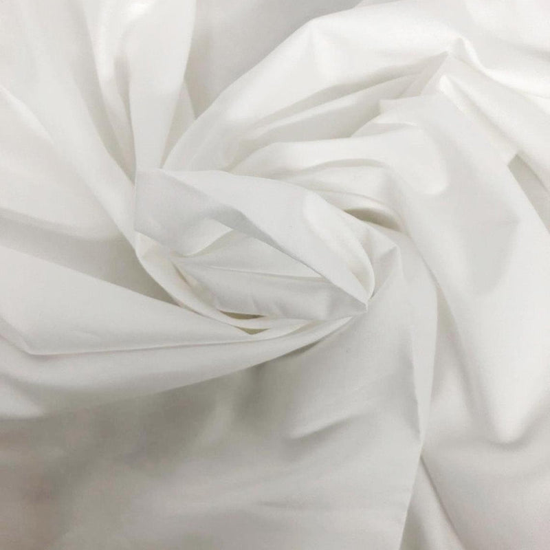 1 Yard White Woven Cotton Poplin Fabric For Shirts Crafts Dresses Linings DIY Sewing Projects