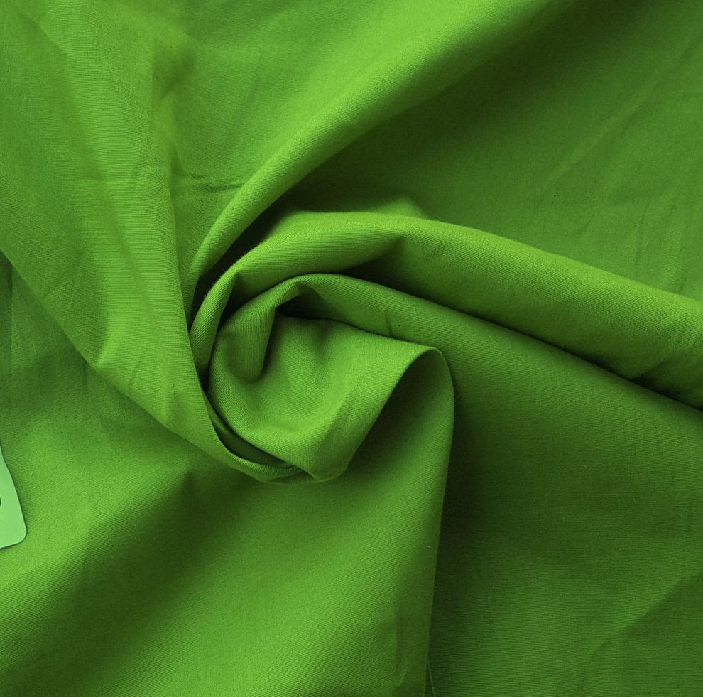 1 Yard Kiwi Woven Cotton Stretch Poplin Fabric