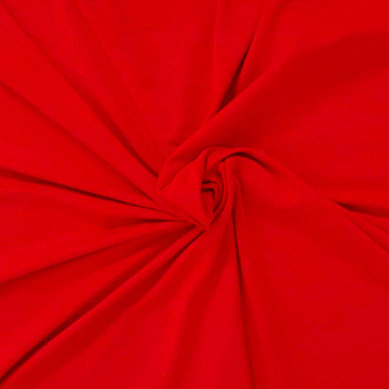 1 Yard Red Bamboo Spandex Jersey Knit Fabric Soft Eco Material 62 Inch Width