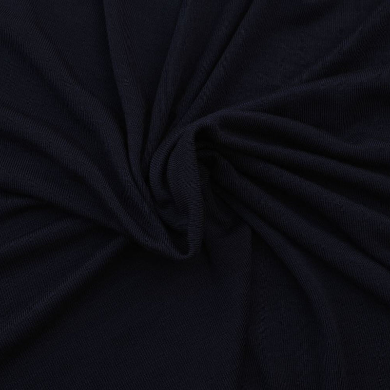 Navy Modal Spandex 1x1 Rib Knit