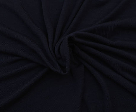 Navy Modal Spandex 1x1 Rib Knit