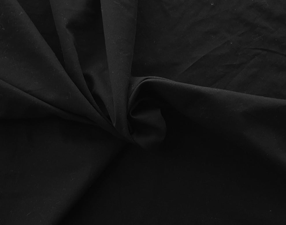 1 Yard Black Cotton Mini Canvas Lightweight Durable Woven Fabric