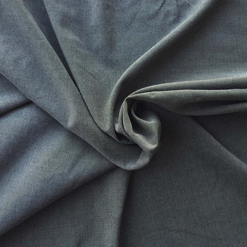 1 Yard Two Tone Black Gray Woven Cotton Stretch Poplin Fabric Durable Lightweight Material For Fashion And Craft Projects
