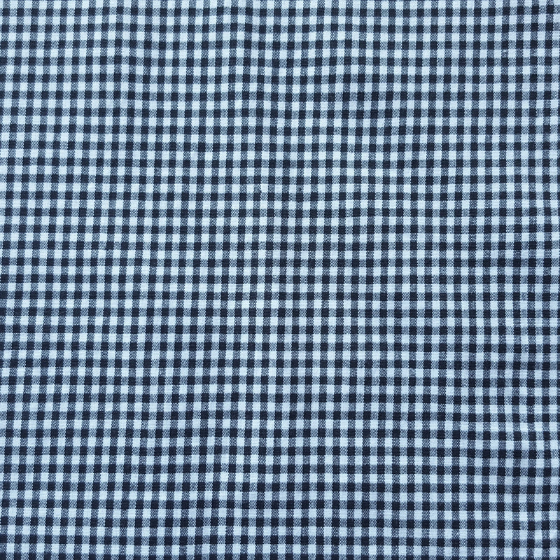 Cotton Stretch Poplin Black and White Gingham