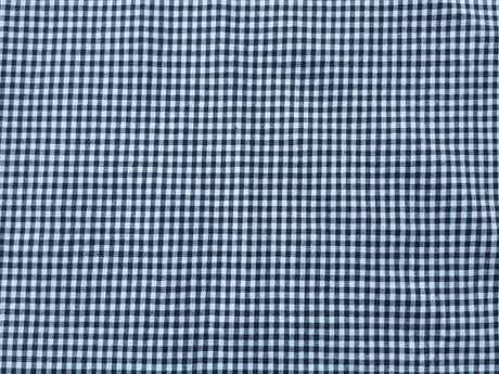 Cotton Stretch Poplin Black and White Gingham