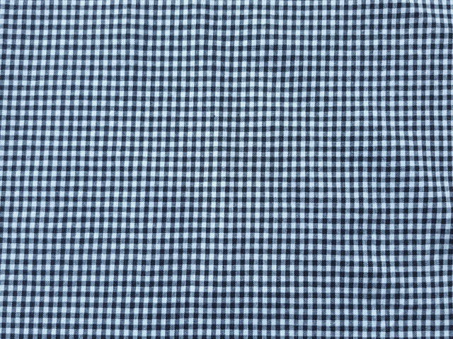 Cotton Stretch Poplin Black and White Gingham