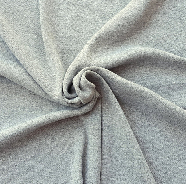 Sweater Knit Interlock Heather Gray