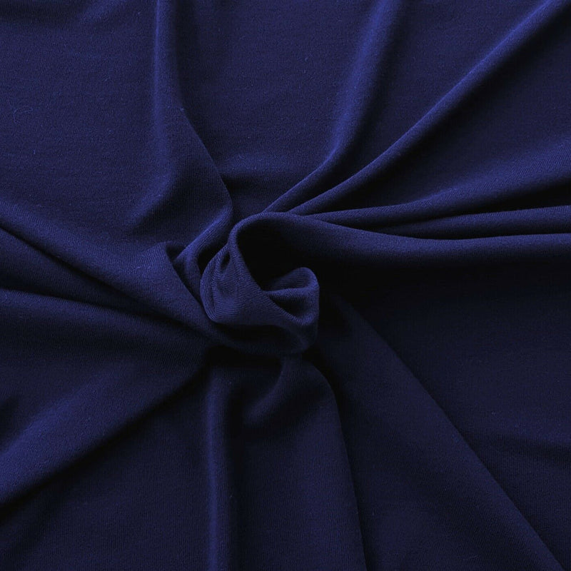 1 Yard Navy Poly Acrylic Sweater Knit Interlock Fabric Soft Durable Stretchy