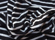 Tencel Spandex Sweater Knit Black White Stripes