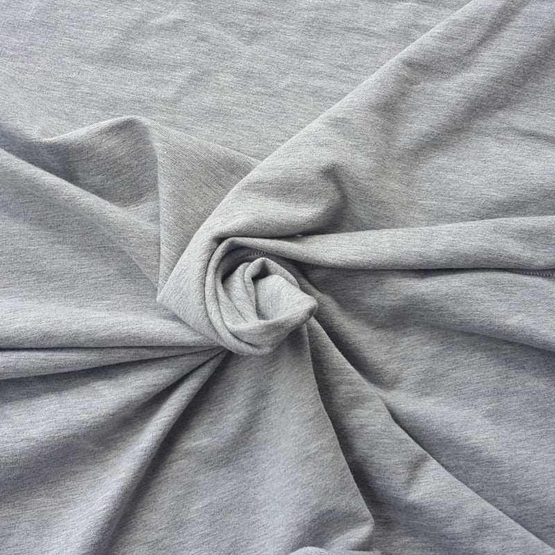 French Terry Heather Gray Modal Cotton Spandex