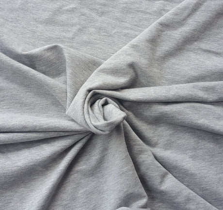 French Terry Heather Gray Modal Cotton Spandex