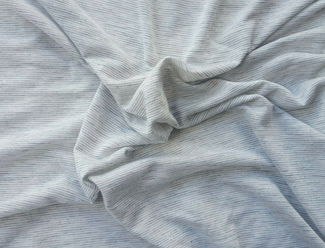 Striped Jersey Knit Gray Off White