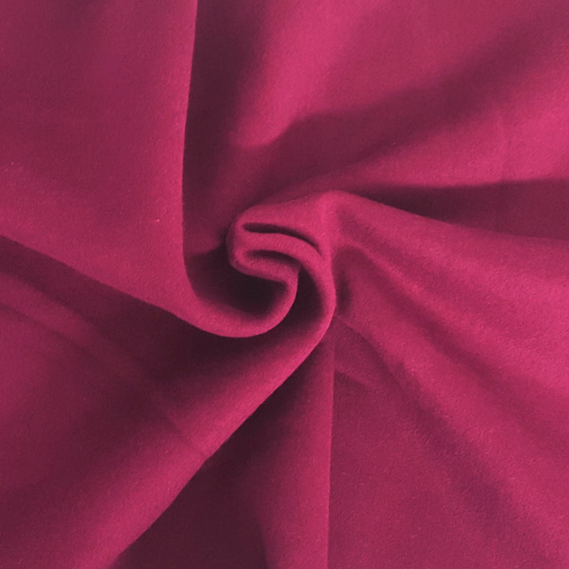 Cotton Blend Fleece Knit Wine