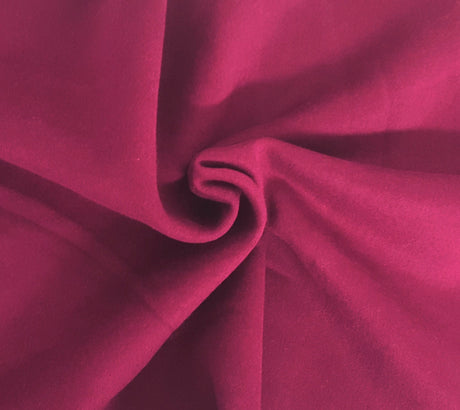 Cotton Blend Fleece Knit Wine