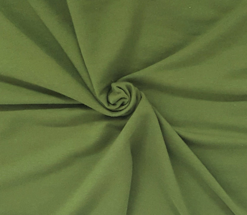 1 Yard Army Green French Terry Cotton Modal Spandex Knit Fabric