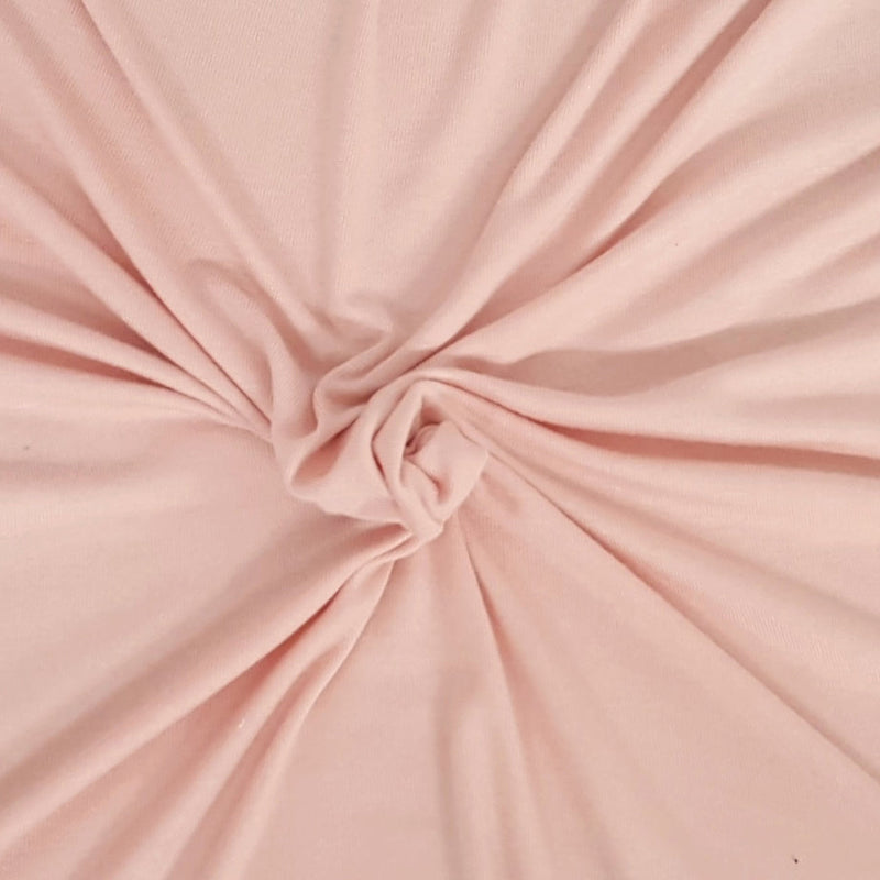 1 Yard Pale Blush Rayon Spandex 1x1 Rib Knit Fabric for Tops Dresses Sleeves Waistbands
