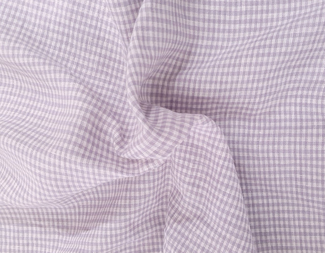 Linen Lavender White Gingham