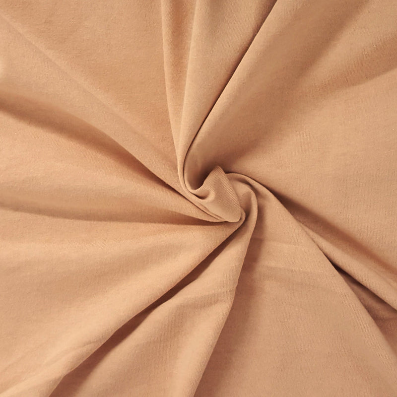 1 Yard Dusty Peach Cotton Jersey Knit Fabric Soft Breathable 210GSM Medium Weight