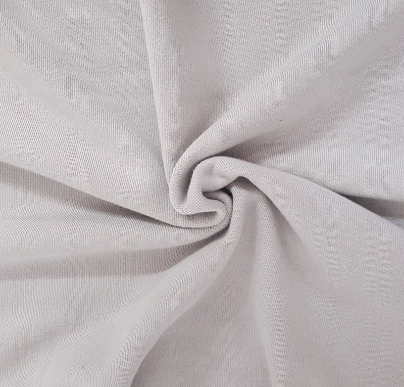 1 Yard Pale Mauve Cotton Prewashed Fleece Knit Fabric 57 Inch Width