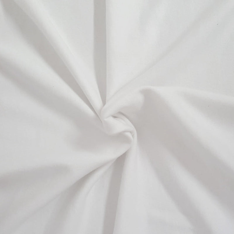 1 Yard White Cotton French Terry Knit Fabric For Loungewear Sweatshirts
