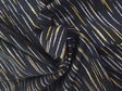 Nylon Spandex Black with Gold & Silver Streaks