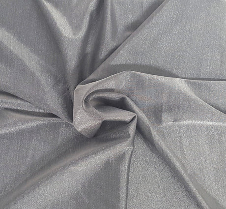 Metallic Silver Poly Spandex Jersey Knit