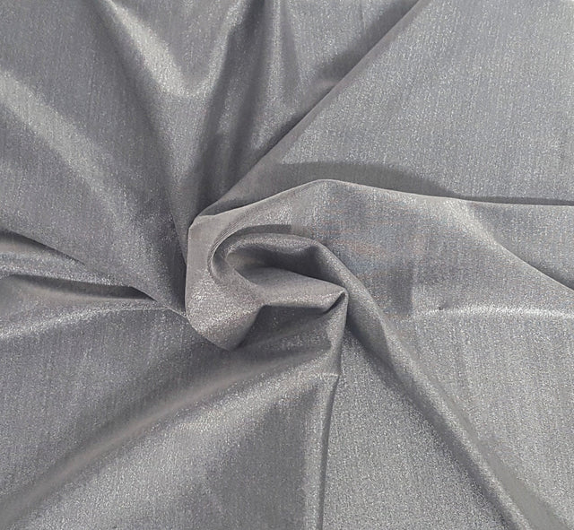 Metallic Silver Poly Spandex Jersey Knit
