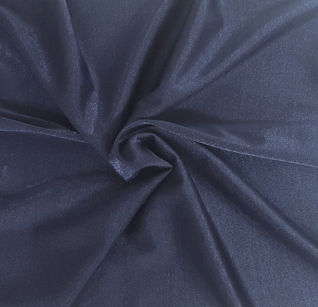 Metallic Navy Poly Spandex Jersey Knit