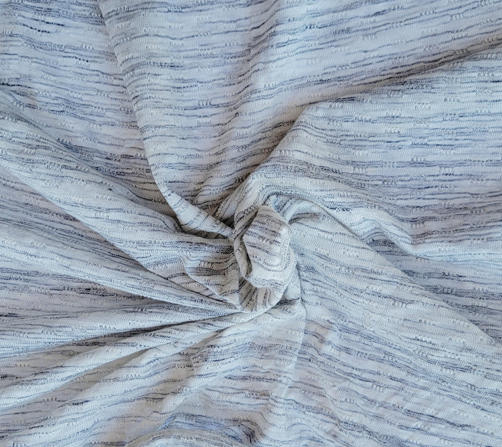 1 Yard Scour and Gray Modal Poly Jacquard Knit Fabric for Garments, Sweaters, Loungewear and DIY Apparel