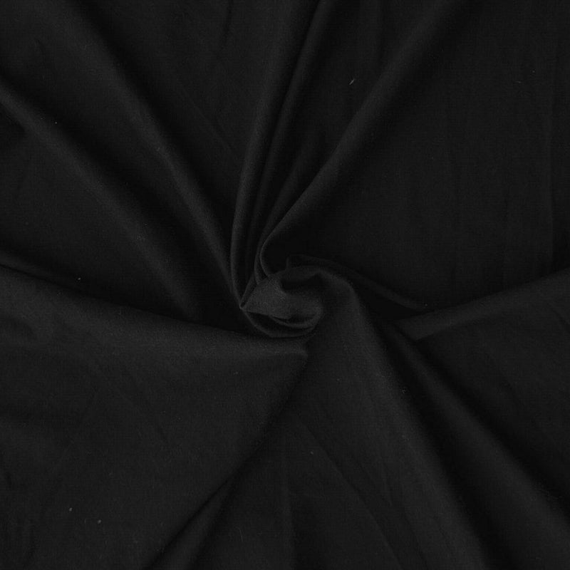 1 Yard Black Cotton Spandex Jersey Knit Fabric Lightweight, Soft & Stretchy for T Shirts, Leggings & DIY Apparel