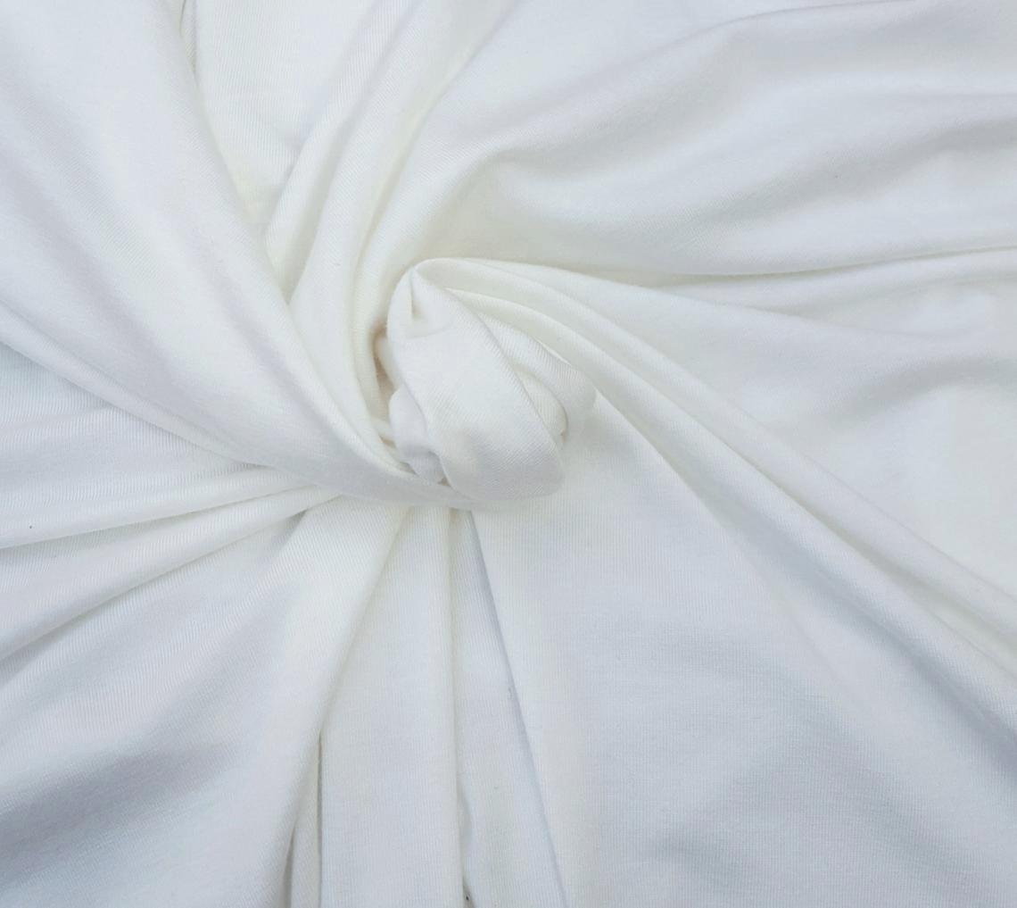 Cotton Spandex Jersey Bleach White