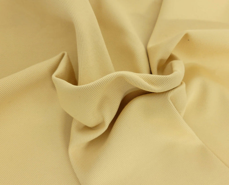 1 Yard Beige Cotton Bull Denim Fabric Heavyweight Pre Washed 62 Inch Width