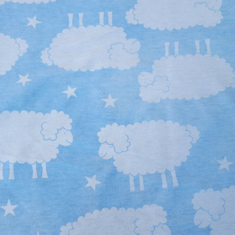 Printed Cotton Fleece Stars and Sheep