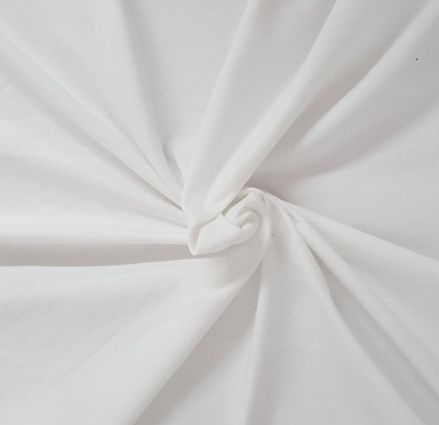 Cotton Blend Spandex Jersey White