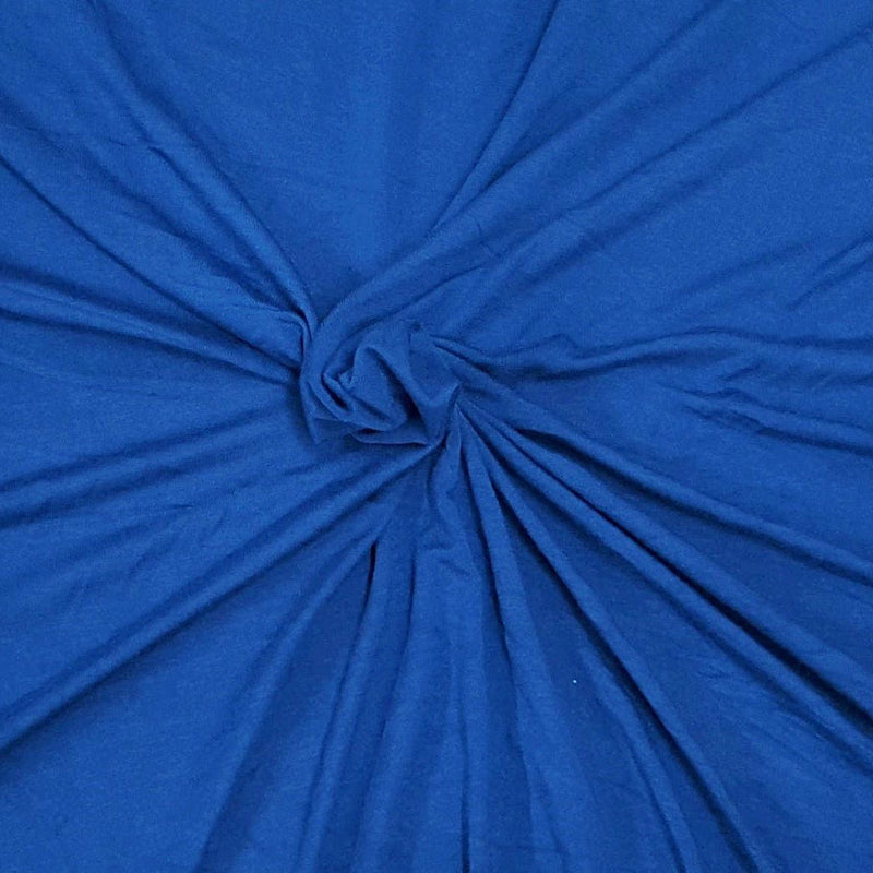 1 Yard Bright Cobalt Blue Modal Spandex Jersey Knit Fabric for Clothing Tops Leggings